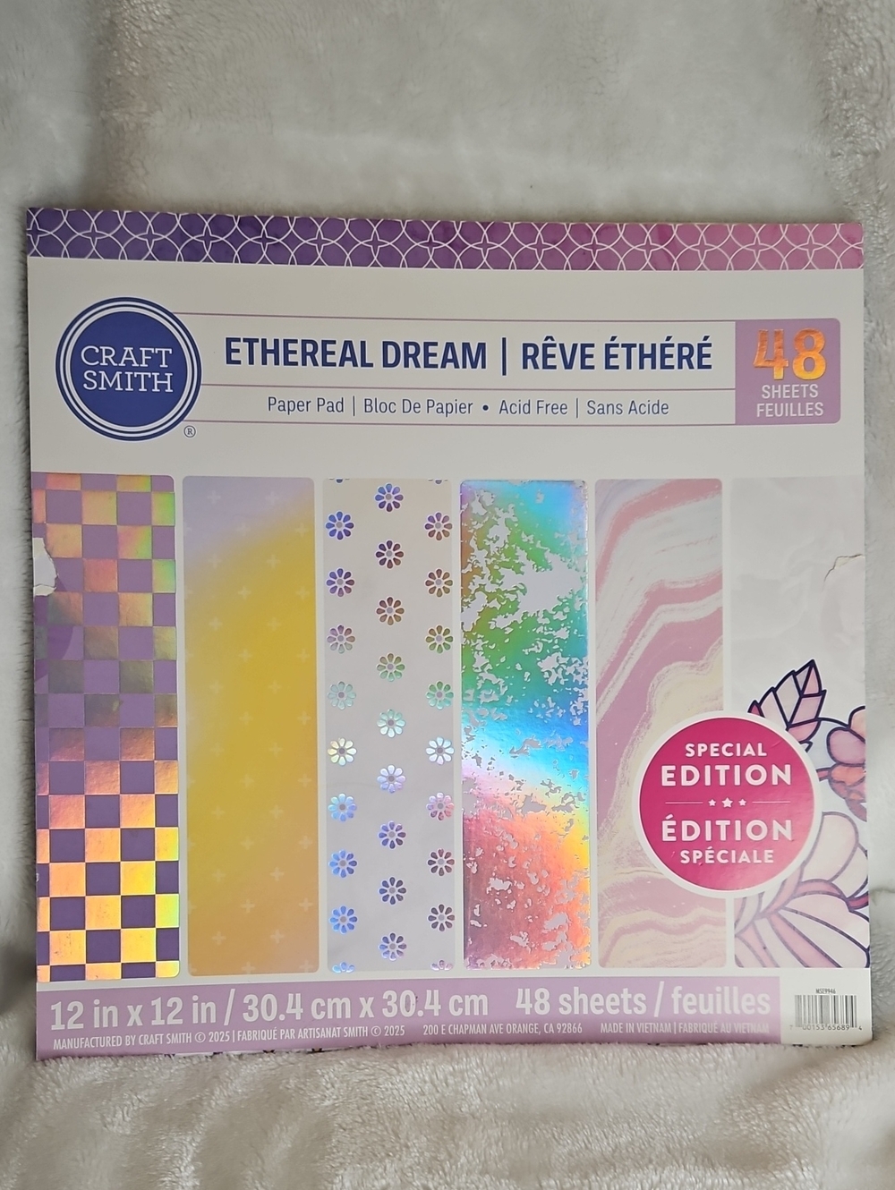 Ethereal Dream Holographic Paper Pad - Purple Accent